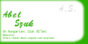 abel szuk business card